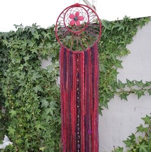 Ruby flower power wall deco dreamcatcher wall art